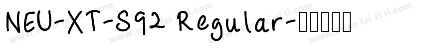 NEU-XT-S92 Regular字体转换